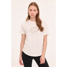 Lotto W-Nıcole T-Sh 4pr Ekru Kadın Kısa Kol T-Shirt