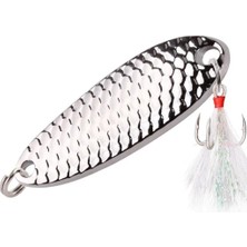 Eagenset Kaşık 15GRAM 4,9 C.m Gümüş Yapay Yem, Spin, Rapala, Jig Yem, Zoka Yem, Alabalık, Çinekop, Levrek, Lüfer, Palamut, Zargana, Turna, Zoka Yem