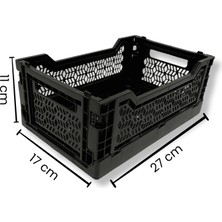 Alpbx 4'lü Mini Box Katlanır Kasa Siyah Beyaz | Çok Amaçlı Organizer Düzenleyici 5 Litre