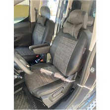 Akıncı Citroen Berlingo 2019-2023 Arası Arka1+1+1 -Keten Deri Karışımı