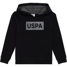 U.S. Polo Assn. Erkek Çocuk Siyah Kapüşonlu Sweatshirt 50289125-VR046
