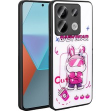 Farma İletişim Teknolojileri Xiaomi Redmi Note 13 Pro 5g Kılıf Parlayan Kabartmalı Ikonik Figürlü Amas Silikon Kapak - Beyaz