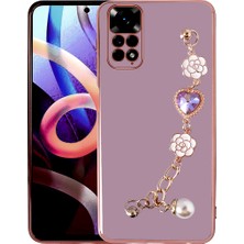 Farma İletişim Teknolojileri Xiaomi Redmi Note 11 Pro 5g Kılıf El Tutamaçlı Kamera Korumalı Taka Silikon Kapak - Mor