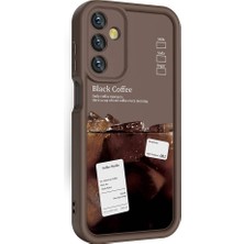 Farma İletişim Teknolojileri Samsung Galaxy A15 Kılıf Kamera Korumalı Baskılı Arka Yüzey Klas Kapak - Koyu Kahve