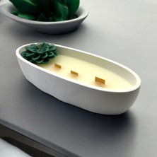 Miss Lina Ev Dekorasyon Kayık Tabak Şakayik Mumluk Set