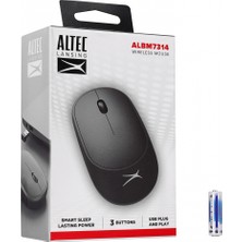 Altec Lansing ALBM7314, Siyah, 2.4ghz Usb,  1200DPI, Kablosuz Optik Mouse