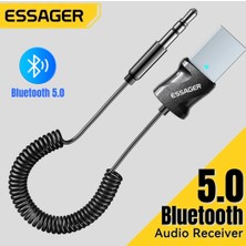 Essager EB01 Yeni Nesil Bluetooth 5.0 Aux 3.5 mm Araç Kiti Şık Tasarım Hızlı Son Nesil Teknoloji Yeni Nesil Hi-Fi Ses Navigasyon Arama Müzik