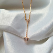 Kilig Jewelry Kadın Vip Çelik Gold 2'li Kalp Detay Kolye 45 cm