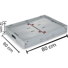 Alpbx Büyük Katlanır Kasa Gri (80X60X45 Cm) | 173 Litre