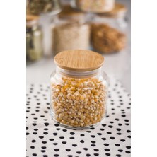 Molvea 6'lı Bambu Kapaklı Cam Kavanoz & Baharat Takımı & Baharatlık Seti 500 ml ( Vakum Kapak )
