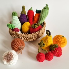 Nn Decor Meyve & Sebze Sepeti - 15 Parça Amigurumi Oyuncak