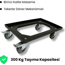 Alpbx Profesyonel Siyah Taşıma Arabası 2 Teker Frenli 300 kg | 60X40 cm | Döner Tekerli Mekanizma