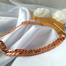Kilig Jewelry Kadın Vip Çelik Gold-Silver Kalın Zincir Kolye 45CM