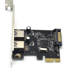 Pci-E Express USB 3.0 Hub 2 Port Molex Sata Çoklayıcı Çoğaltıcı