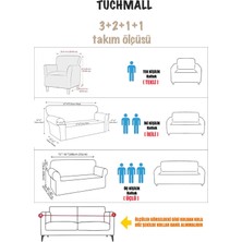 Tuchmall Koltuk Örtüsü 3+2+1+1 Takımı Lastikli Esnek Yıkanabilir Çekyat Örtüsü Kanepe Kılıfı.