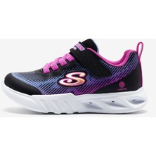 Skechers Flicker Flash - Light Takeover Büyük Kız Çocuk Siyah Işıklı Spor Ayakkabı 303704L Bkmt