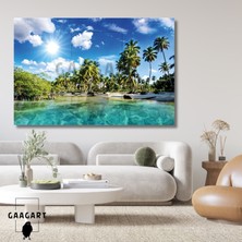 Gaagart Tekli Yatay Kanvas Duvar Tablosu li Hawaii Manzarası