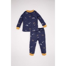 DeFacto Erkek Bebek Yıldız Desenli Uzun Kollu Penye Pijama Takımı D3554A524WN