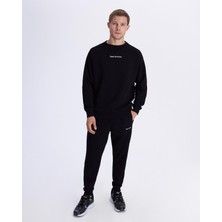 Kappa Authentic Alec Erkek Siyah Comfort Fit Sweatshirt