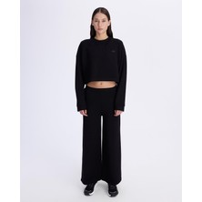 Kappa Greta Kadın Siyah Comfort Fit Sweatshirt