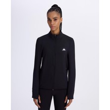 Kappa Berly Full Zip Kadın Siyah Skin Fit Fermuarlı Eşofman Üstü