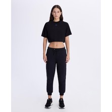 Kappa Authentic Alena T-Shirt Kadın Siyah Oversize Fit Tişört