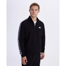Kappa Authentic 222 Banda Pulliogt Erkek Siyah Regular Fit Sweatshirt