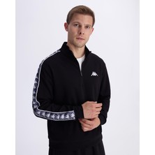 Kappa Authentic 222 Banda Pulliogt Erkek Siyah Regular Fit Sweatshirt