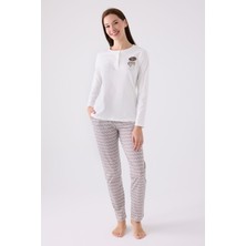 Arnetta Kadın Beyaz Pijama Takımı