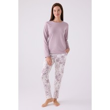 Arnetta Kadın Mor Uzun Kol Pijama Takım