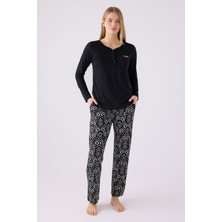 Pierre Cardin Kadın Siyah Pijama Takımı