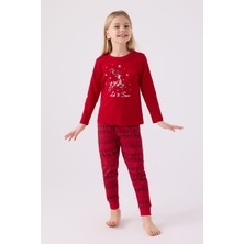 Arnetta Kız Çocuk Kırmızı Pijama Takımı