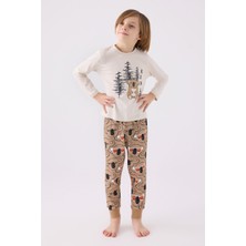 Rolypoly Erkek Çocuk Kahverengi Pijama Takımı