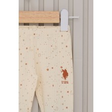 U.S. Polo Assn. Kız Bebek 3'lü Takım USB2109 Krem