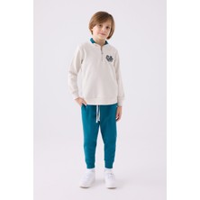 RolyPoly Erkek Çocuk Beyaz Eşofman Takımı