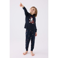 Rolypoly Erkek Çocuk Lacivert Uzun Kol Pijama Takım