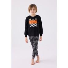 Rolypoly Erkek Çocuk Siyah Pijama Takımı