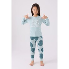 Rolypoly Kız Çocuk Mavi Pijama Takımı