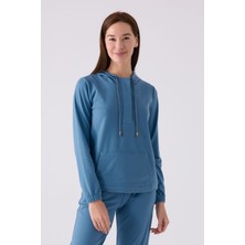 Pıerre Cardın Kadın Uzun Kol Pijama Takım PC8924 Indigo