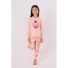 Rolypoly Kız Çocuk Pembe Pijama Takımı