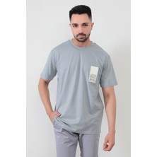 John Borners Açık Gri Erkek Extra Positive Baskılı Regular Kesim T-Shirt