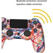 Unbrand Ps4 Çift Titreşimli Gamepad Için Kablosuz Bluetooth Denetleyici Light&#39;lı Taşınabilir Oyun Kolu - Kırmızı (Yurt Dışından)