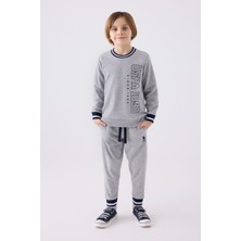 U.S. Polo Assn. Erkek Çocuk Eşofman Takımı US1939 Gri Melanj