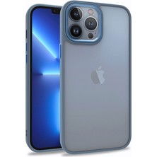 Tasopay Apple iPhone 13 Pro Uyumlu Kılıf Darbe Korumalı Buton ve Kamera Lens Kontrast Renk Dizayn Elektroplatin Kaplama Sert Pc Malzeme Kılıf Cover