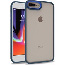 Tasopay Apple iPhone 7 Plus Uyumlu Kılıf Darbe Korumalı Buton ve Kamera Lens Kontrast Renk Dizayn Elektroplatin Kaplama Sert Pc Malzeme Kılıf Cover