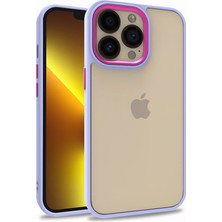 Tasopay Apple iPhone 13 Pro Uyumlu Kılıf Darbe Korumalı Buton ve Kamera Lens Kontrast Renk Dizayn Elektroplatin Kaplama Sert Pc Malzeme Kılıf Cover