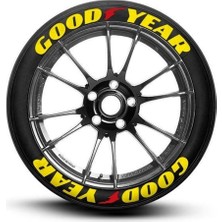 Bombtire Good Year Sarı Kalıcı Lastik Yazısı Good Year Sticker 8 Kit Büyük Boy