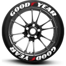 Bombtire Good Year Beyaz Kalıcı Lastik Yazısı Good Year Sticker 8 Kit Büyük Boy