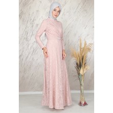 Moda Çizgi Ahunisa Tanem Abiye Pudra 6525