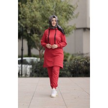 Zey&Ka Butik Kadın Beyaz Büyük Beden Cepli Eşofman Takım